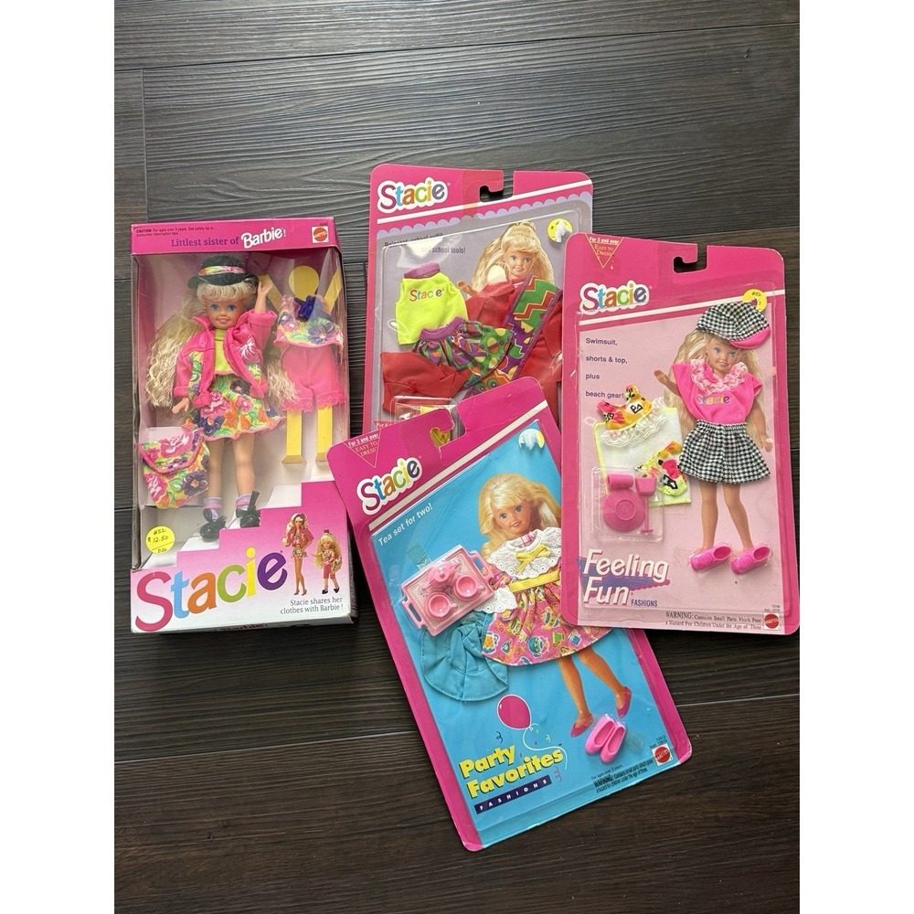 Mattel Barbie Stacie Littlest Sister Doll Fashion Pack Lot 4 Pieces 1994 1990s
